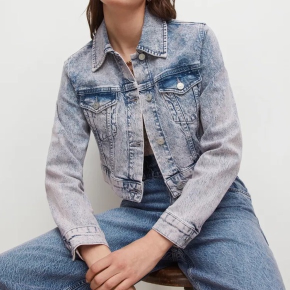 All Saints Cropped Denim Jacket - Picture 6 of 10